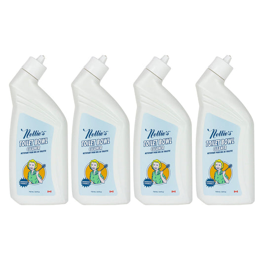 Nellie's Toilet Bowl Cleaner lemongrass 4 pack, 709 mL bottles