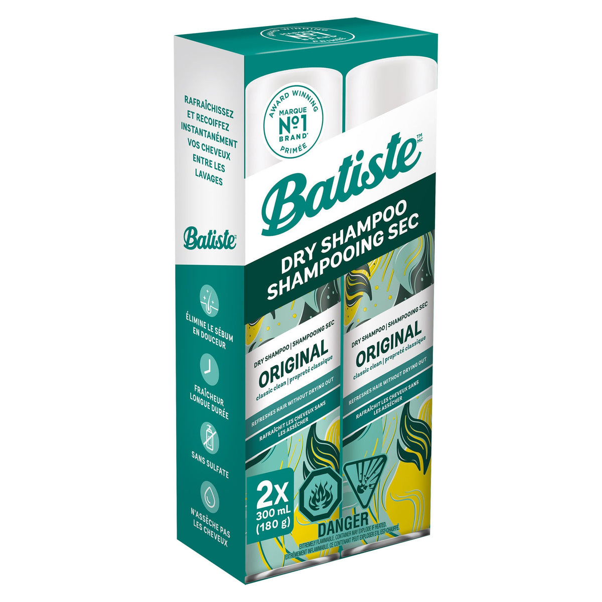 Batiste Dry Shampoo Original twin pack, side
