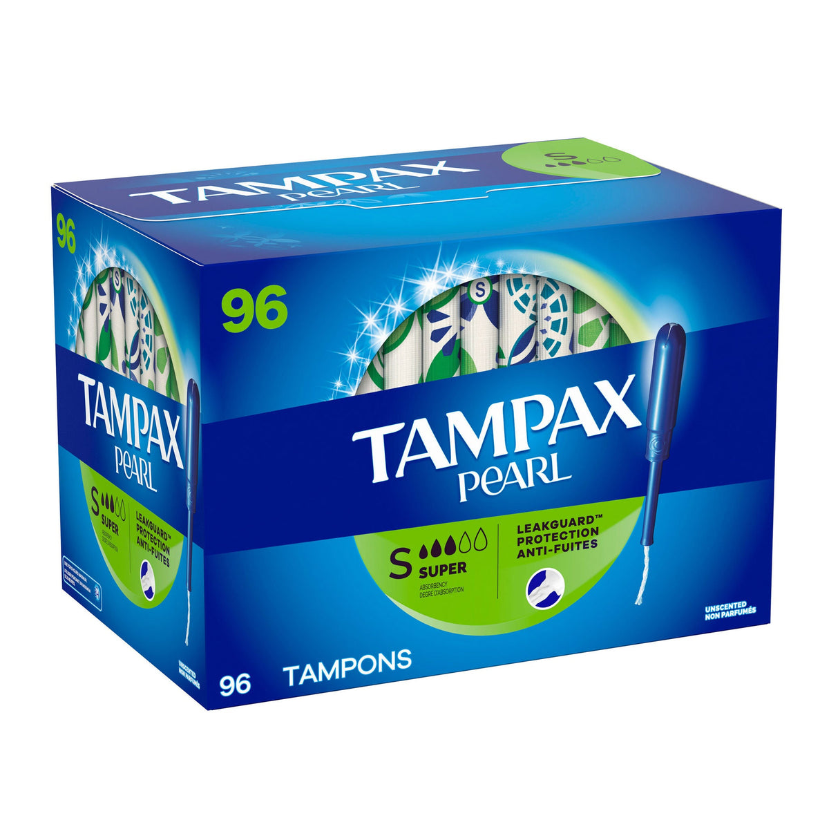 Tampax Pearl Super tampon with LeakGuard braid