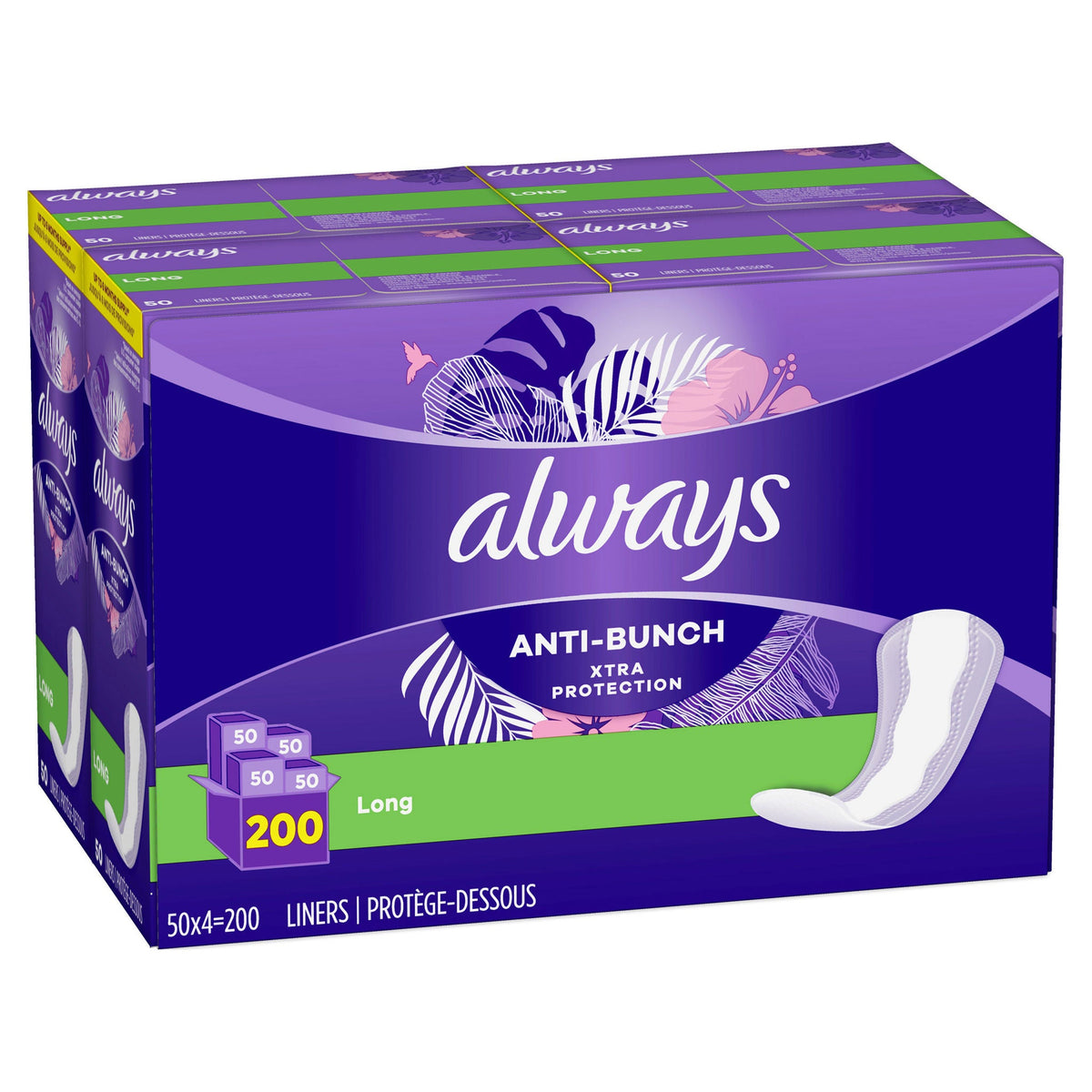 Always Anti-Bunch daily liner close-up