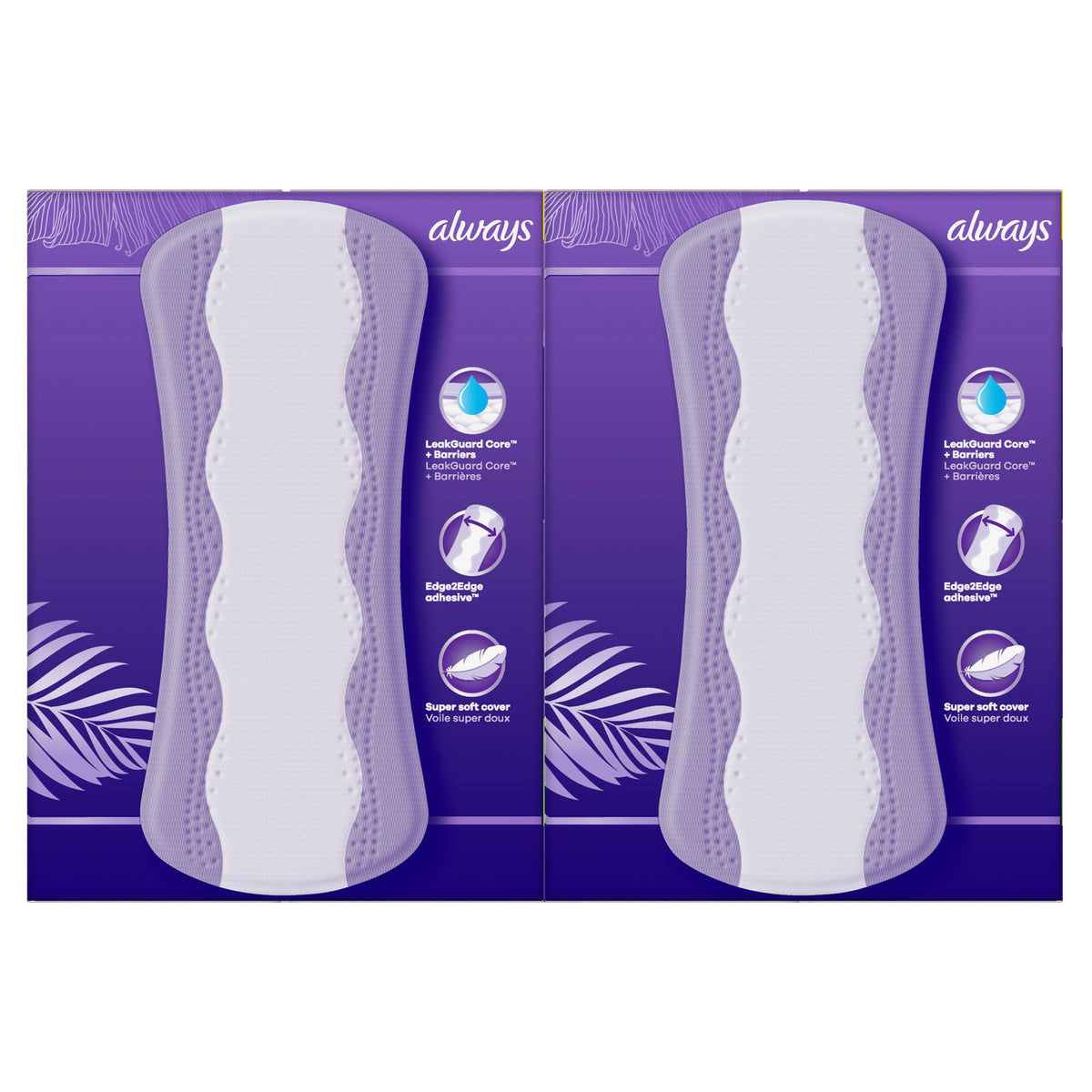 Always Xtra Protection liners package details