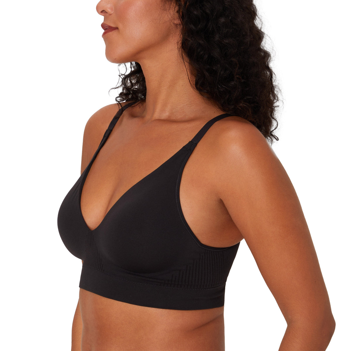 Bali Comfort Revolution wireless bra in black, back view