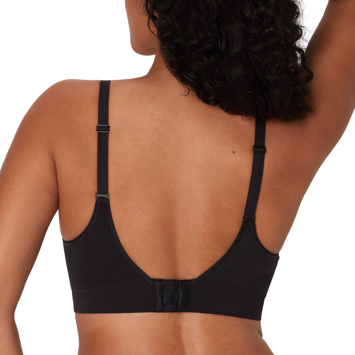 Bali Comfort Revolution wireless bra in black, side view
