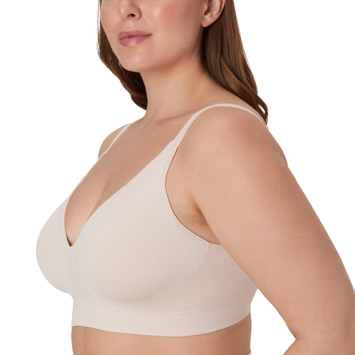 Bali Comfort Revolution wireless bra in sandshell, side view