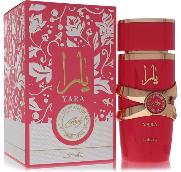 Lattafa Yara Candy perfume bottle
