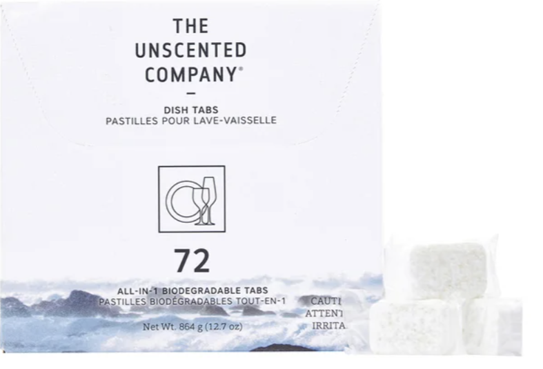The Unscented Company Dishwasher Tabs, 3 x 72 pack