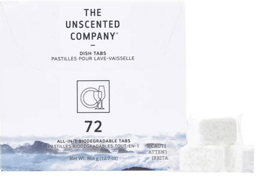 The Unscented Company Dishwasher Tabs, 3 x 72 pack