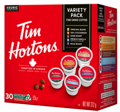 Tim Hortons Variety Single Serve K-cup Coffee pods, 120-count
