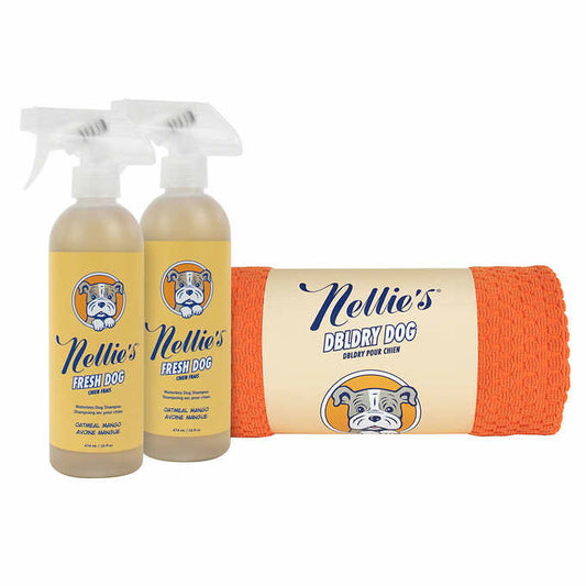 Waterless Dog Shampoo with Towel